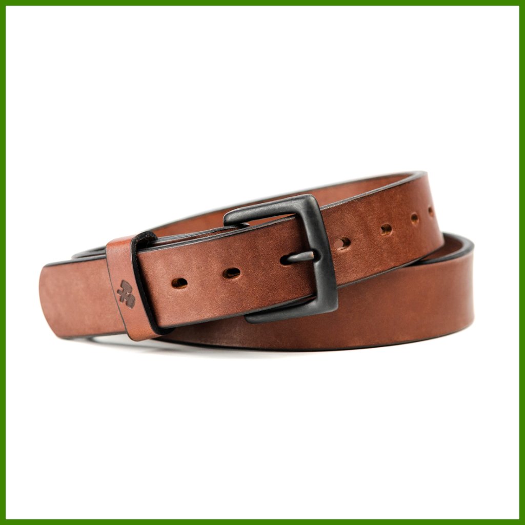 Heavy Duty Full Grain Leather Work Belt Made In Usa